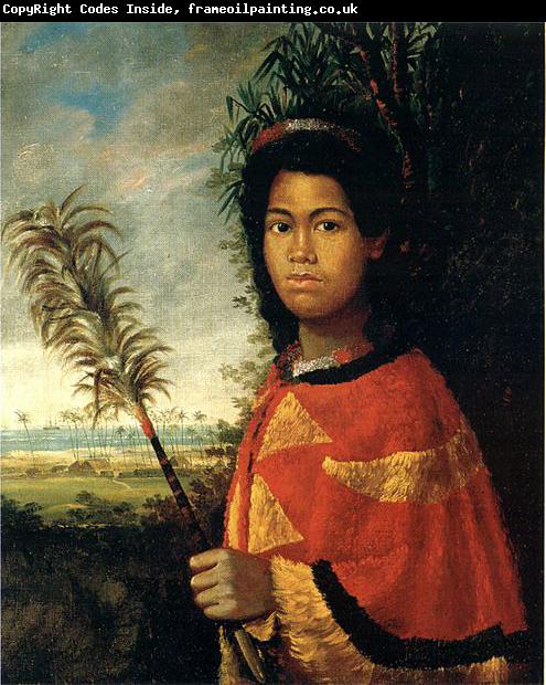 Robert Dampier Portrait of Princess Nahiennaena of Hawaii